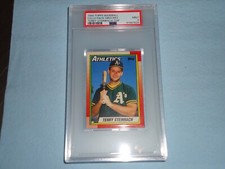 1990 Topps Baseball Card Cello Pack PSA 9 Mint 91987833 Terry Steinbach Top