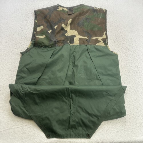 Vintage Sports Afield Hunting Vest Mens XL Camo Full Zip Outdoors Camouflage - Picture 14 of 14