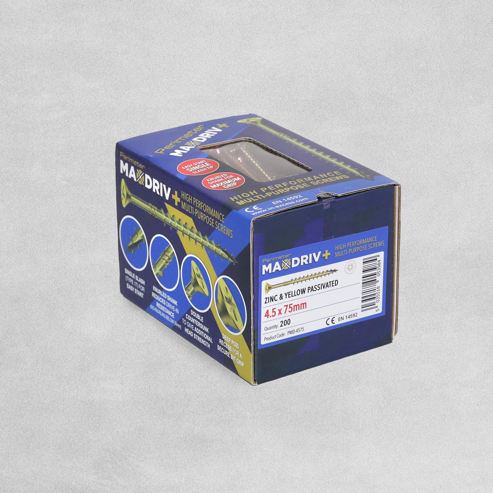 Perimeter MaxDriv Traditional Multi Purpose Screws 4.5 x 75mm - Pack of 200