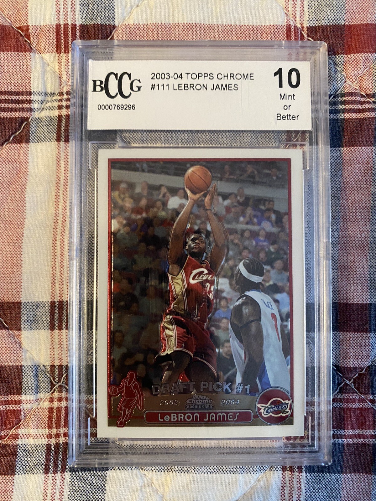2003-04 Topps Chrome #111 LeBron James Rookie Card BGS 10