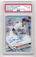 CODY BELLINGER 2017 TOPPS CHROME REFRACTOR AUTO AUTOGRAPH RC #234/499 PSA 9 MINT