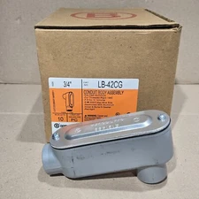 Bridgeport Fittings LB-42CG, Conduit Body, 3/4In Lb Cvr/Gask Cond Bdy, 1 PC
