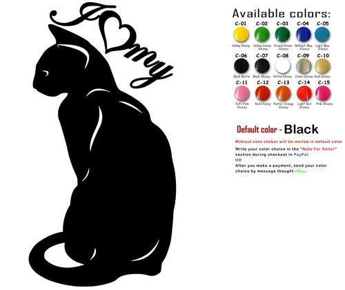 Cute Cats Vinyl Decal Sticker Car Window Design Laptop love Pets Art USA Seller - Picture 7 of 11