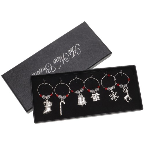 ZEACCT 42 Pièces Pendentifs Anneaux Verre à Vin Argent - Marqueurs De Verres