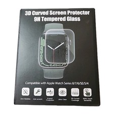 3Pc-3D Curve Screen Protector 9H Glass Apple Watch Series 8, 7, 6, SE, 5  4