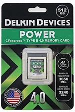 Delkin Devices 512GB POWER 4.0 CFexpress Type-B Memory Card - NEW