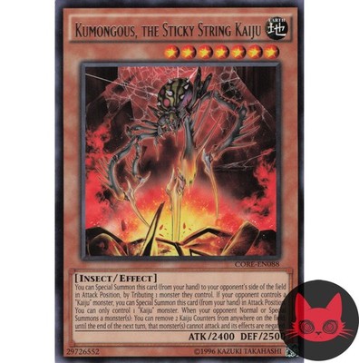 Yugioh Kumongous, die Sticky String Kaiju CORE-DE088 Rare NM