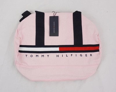TOMMY HILFIGER KIDS FLAG STRIPE LOGO DUFFLE PINK NWT