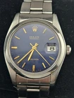 Vintage Rolex Oysterdate Precision 6694 Manual Wind Blue Dial 34mm Serviced LY!