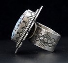 THOMAS FRANCISCO Navajo Native American Indian Large Golden Hill Turquoise Ring — photo 3