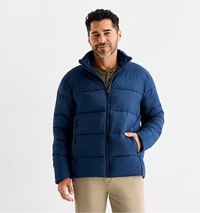 NWT St. John's Bay Water Resistant Midweight Puffer Jacket - Men’s Medium