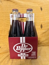 Dr Pepper Cane Sugar Cola Soda Soft Drink 4-Pack 12 oz Glass Bottles Pantry