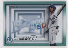 2022 Bowman in 3-D! Aqua Refractor 63/125 Julio Rodriguez #B3D-16 1y2