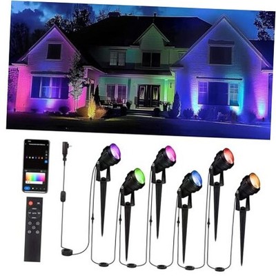 Outdoor Smart Spotlight, RGB Color Changing Landscape Lighting, 300LM Low 