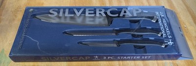 Silvercap 3-piece Starter Knife Set Never Need Sharpening by JA Henckels - Clean