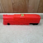 1965 Marx Toy 20" 333 Whistling Locomotive Clanging Bell in Soft Red Plastic Toy