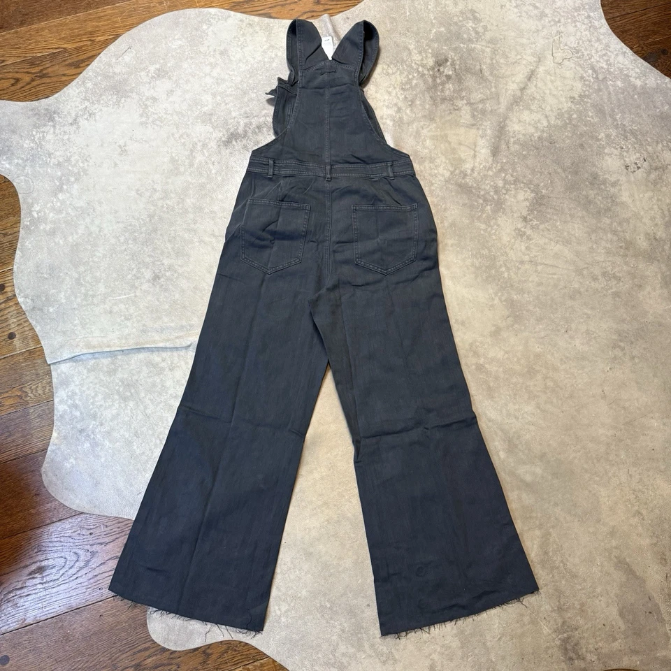 Macacão Aerie Feminino Tamanho Médio Cinza Escuro Bainha Crua Tamanho Grande Leve Denim - Imagem 2 de 4