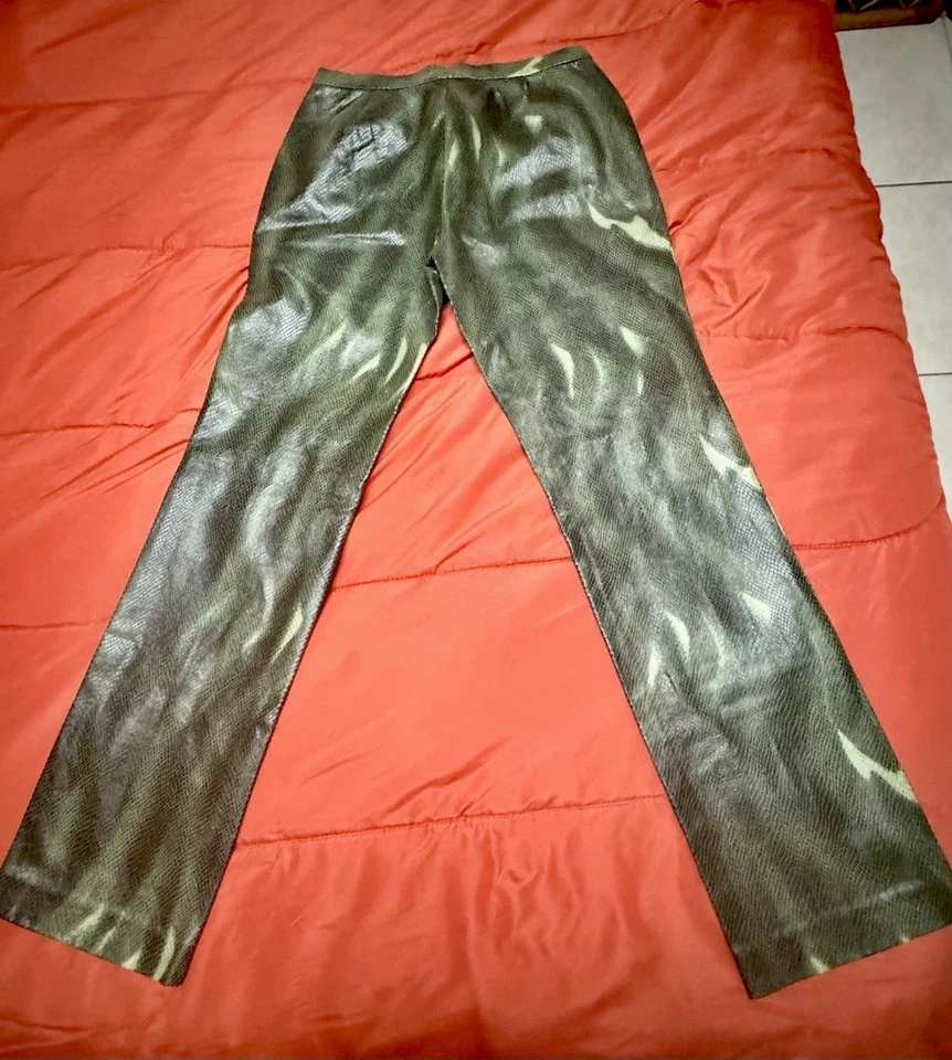 Подлинный винтажный Vivienne Tam питон змея печати брюки редкая деталь коллекционный  - Изображение 2 из 4