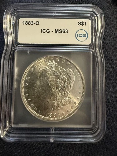 1883-O Morgan Silver Dollar $1 ICG MS63 – Brilliant Uncirculated BU - US Silver
