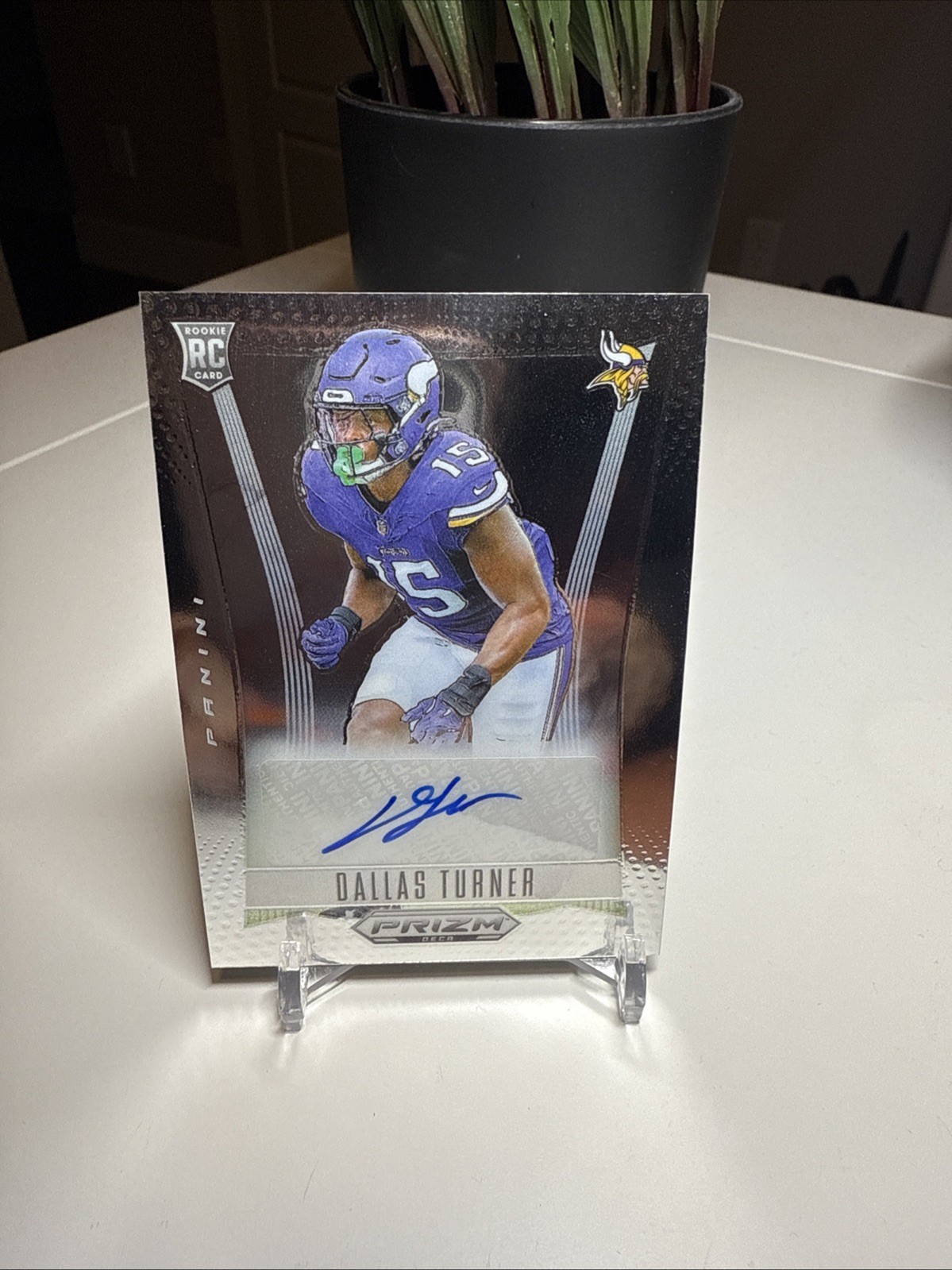 DALLAS TURNER 2024 PRIZM DECA ROOKIE SIGNATURES RC AUTO Vikings