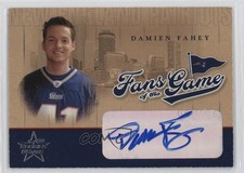 2004 Leaf Rookies & Stars Fans of the Game Auto Damien Fahey #302FG-3 Auto 16uo