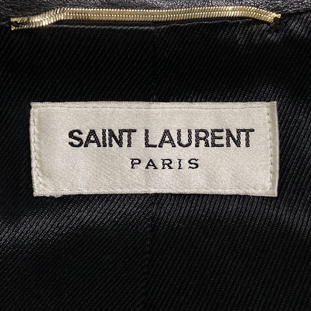 Saint Laurent Paris Giacca Rider Pelle Primavera Autunno Nero