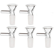 5X 18mm Male Glass Bowl Handle Piece Replacement for Water Filter Bongs 18MM