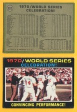1971 Topps Baseball ~~~ WORLD SERIES ~ CELEBRATION ~~~ No. 332 ~~~ FREE S/H