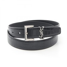 Saint Laurent Cassandra Leather Belt Unisex 634440DZE0E100090
