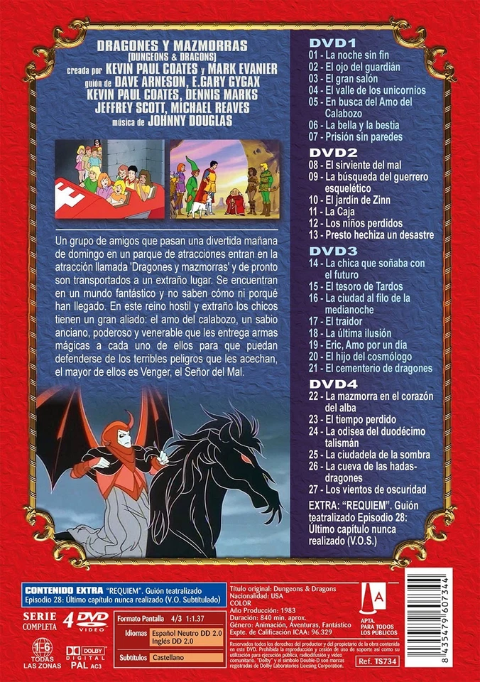 Dragones y Mazmorras (Serie de TV) 4 DVDs [DVD] - Imagen 2 de 4