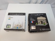 NANOBLOCK Taj Mahal NBH_008 & Arc de Triomphe NBH_075, Sites to See, Damaged Box