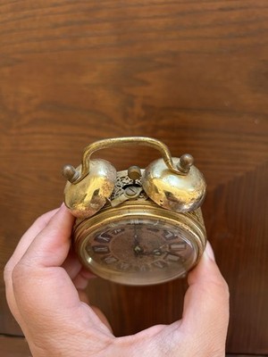 Vintage Blessing Alarm Clock West Germany Brass Twin Bell Wind-Up