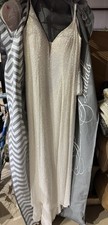 Sherri Hill Ivory Silver Embellished Beaded Formal Gown Prom Dress