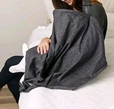 Kids N Such Baby Nursing Cover with Sewn in Burp Cloth- Breastfeeding- Chambray