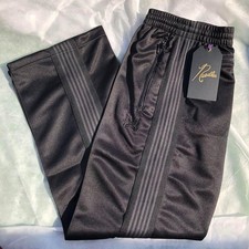 NEEDLES Track Pants Black Polyester OT1543 Size-L New