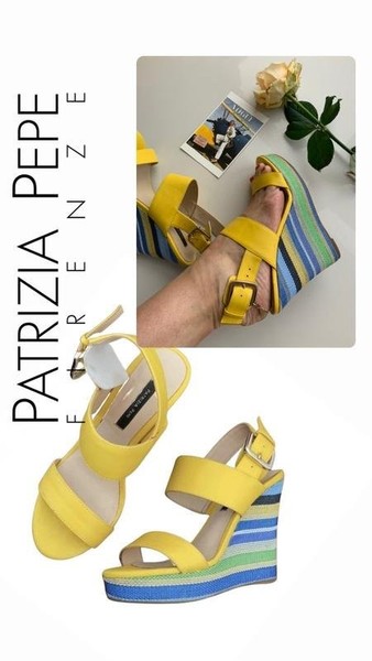 Women Patrizia Pepe Heels Yellow Leather 40