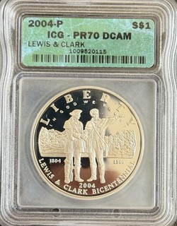 2004 P Lewis and Clark Modern Commemorative Dollar $1 Proof PR 70 DCAM ICG