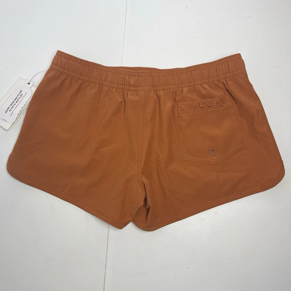 Rip Curl Mujer’s XS Clásico Surf 3 Boardshorts Pantalones Cortos Castaño Rojizo Naranja Cordón Foto 3 de 4