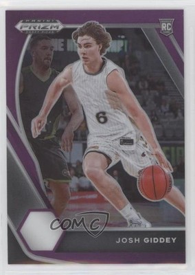 2021-22 Panini Prizm Draft Picks Purple 7/75 Josh Giddey #17 Rookie RC 7y2