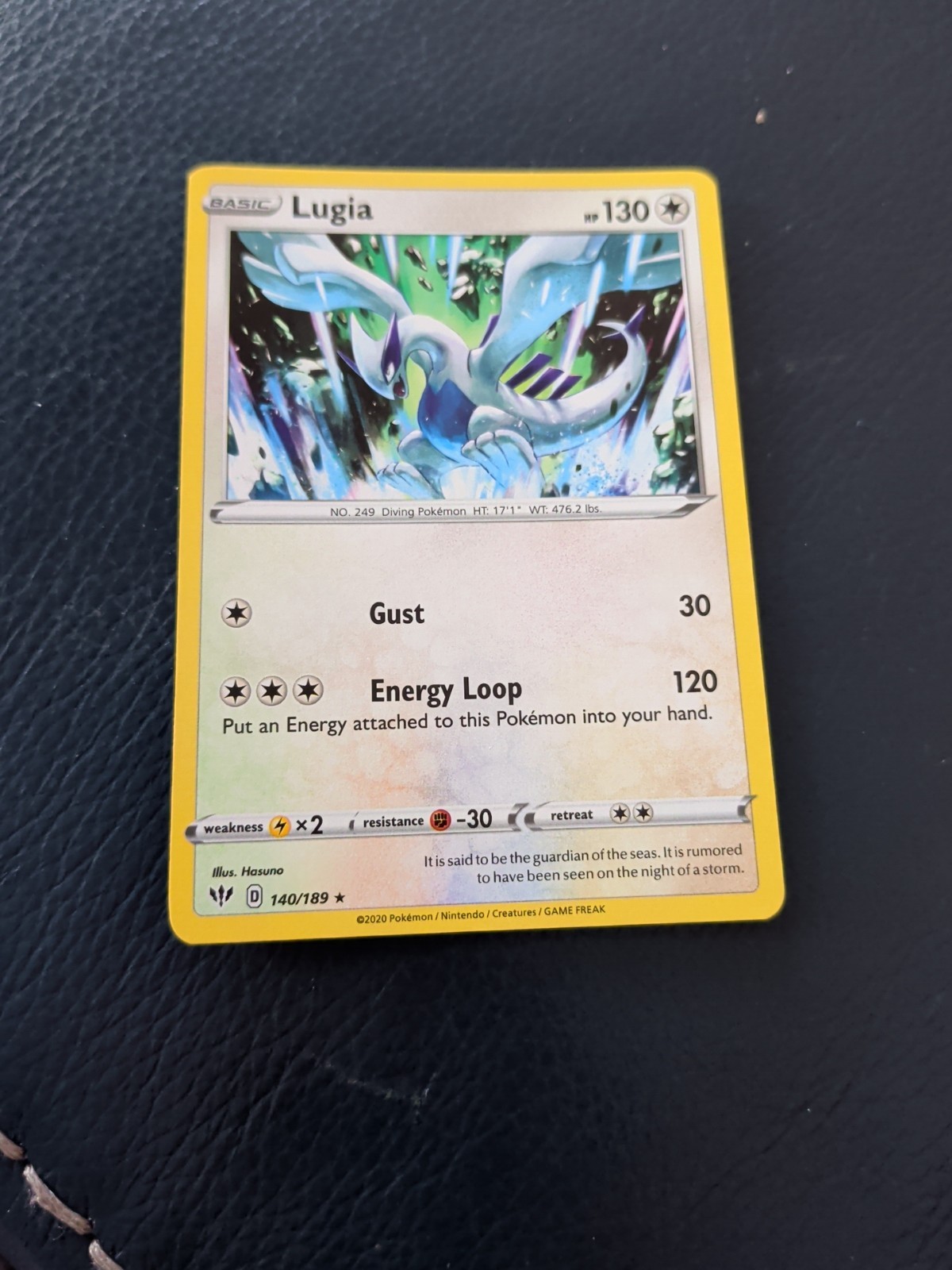 Lugia 140/189 SWSH - Rare - Non Holo NM - Pokemon Darkness Ablaze