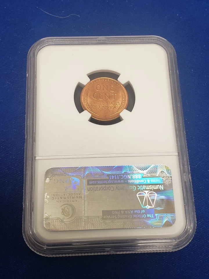 1951 D NGC MS65RD Lincoln Wheat Cent 1c - Image 2 of 2