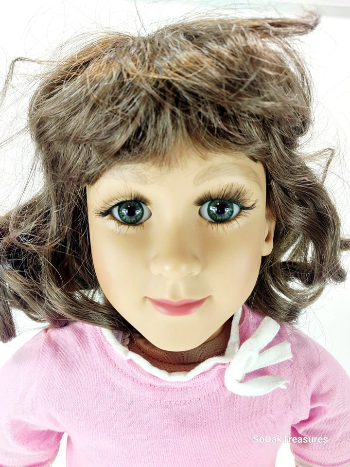 MY TWINN 23" Inch Poseable Doll Brown Hair Green Eyes w/ Clothes - Image 2 of 4