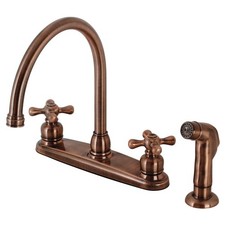 Kingston Brass KB726AXSP Vintage 8" Centerset Kitchen Faucet Antique Copper