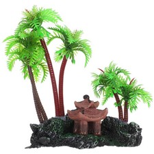 Fish Tank Landscape Decoration Coconut Tree Aquarium Ornament Decorative