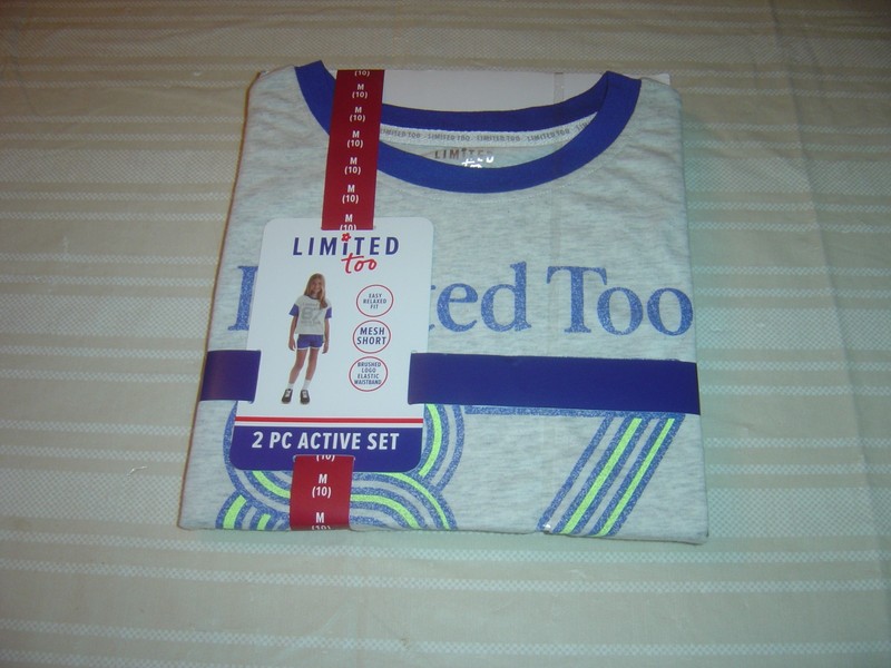 New Limited Too Girls Active  Short Set Size Med 10