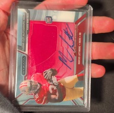Topps Strata Marcus Lattimore 49ers Clear Cut Autograph Relic Rookie Card. rookie card picture
