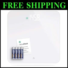 Modern White Digital Scale for Body Weight - Auto Shut Off