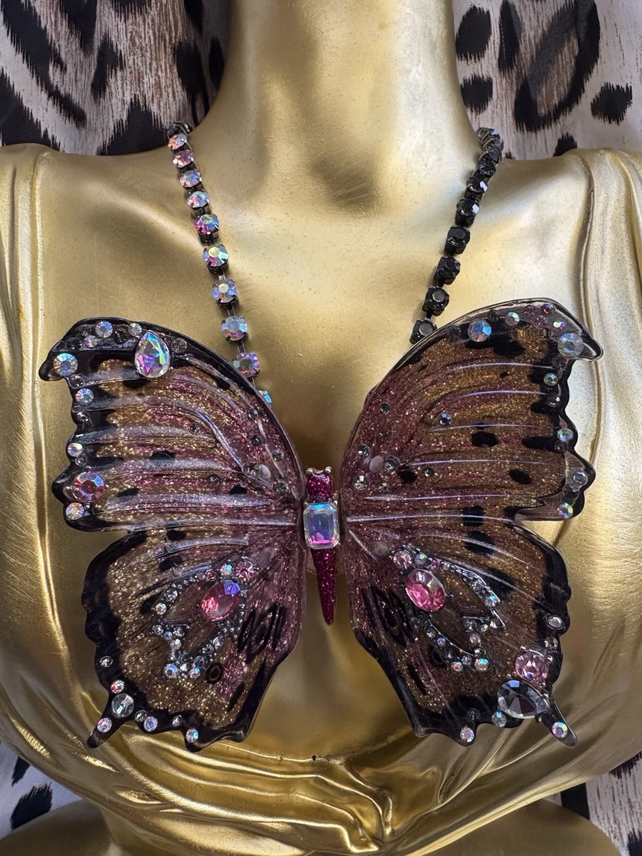Collier Pendentif Betsey Johnson Colibri, Thème Arc-en-ciel, Neuf Avec étiquettes