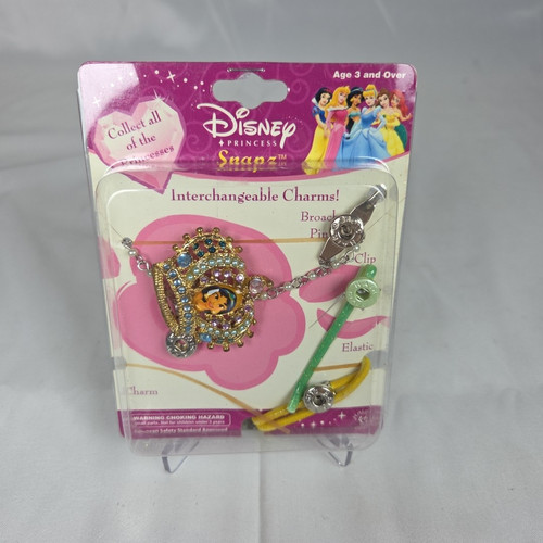 Walt Disney Princess Snapz Jasmine Charms Broach Clip Hair Elastic Hair Glove - Foto 1 di 2