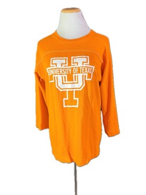Vintage 1980s Women's Artex XL Orange Knit Top University of Texas Longhorns